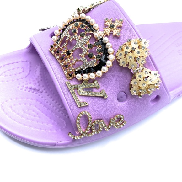 Designer Inspired Bling Crocs Size8 - Picture 3 of 9
